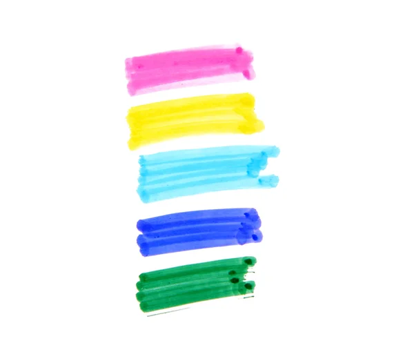 Multicolored of marker pen on white — Stock Photo, Image