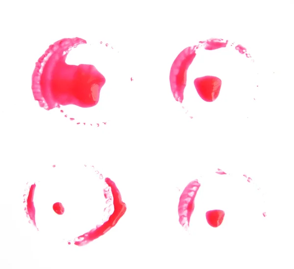 Kreis aus rosa Farbe mit Freiraum für Text, isoliert auf weißem Hintergrund — Stockfoto