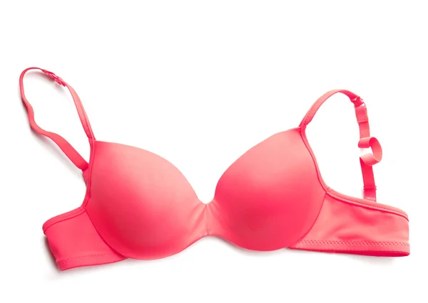 Soutien-gorge rose isolé sur un fond blanc — Photo