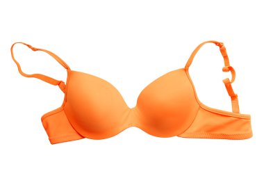 Turuncu pamuk beyaz arka plan (kırpma yolu üzerinde izole sutyen)