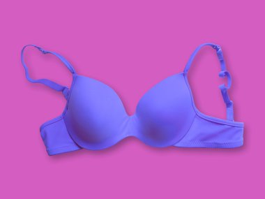 Mor zemin (pop sanat üzerine mavi sütyen)