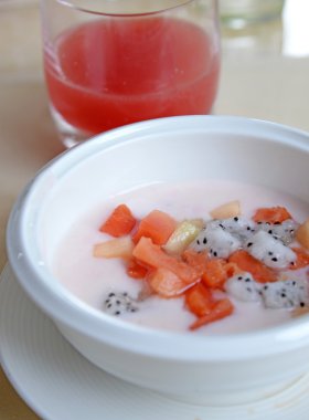 sağlıklı bir kahvaltı masasında yakın çekim