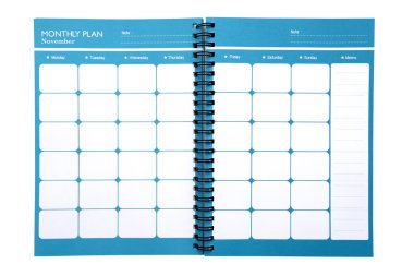 Monthly planner isolate (clipping path) clipart