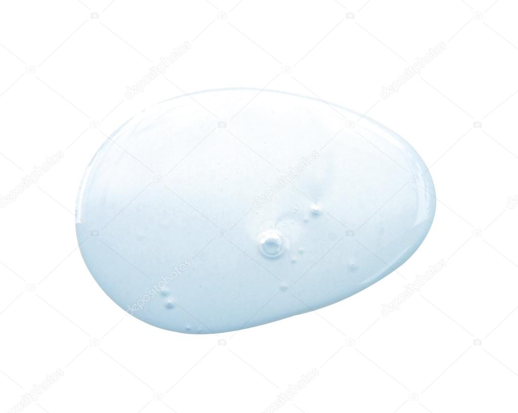 Transparent blue gel isolated on white (clipping path)