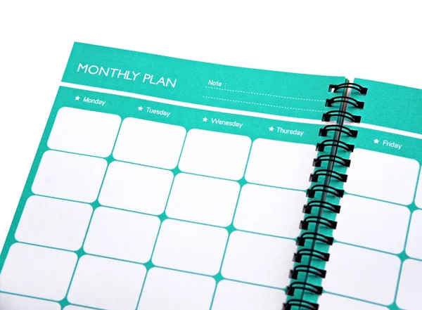Planejador mensal close up — Fotografia de Stock