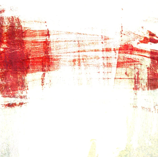 抽象的红色油漆刷背景与划痕纹理 — 图库照片