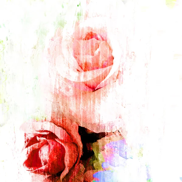 Rose art with fade abstract texture — Stock Photo, Image