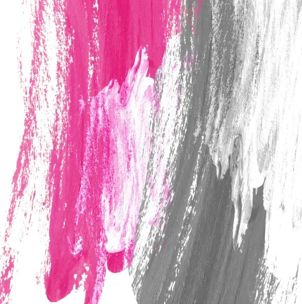 Abstrakte Handmalfarbe Hintergrund, grau und rosa. — Stockfoto