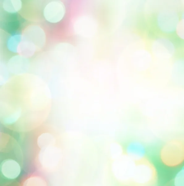 Gradient mint green blank paper background with bokeh border — Stock