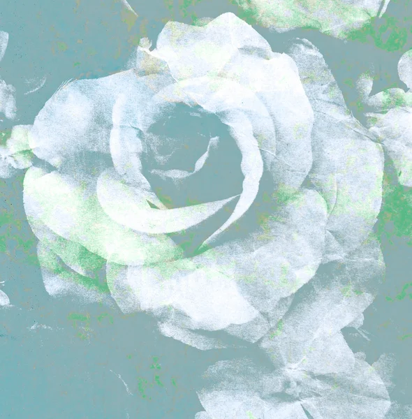 Vintage Pastell Ton Rose Blume auf Papier Hintergrund — Stockfoto