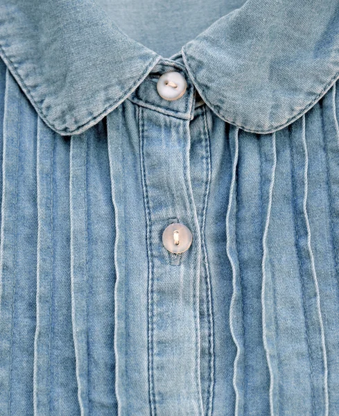 Close up of denim shirt for background — Stock Photo, Image