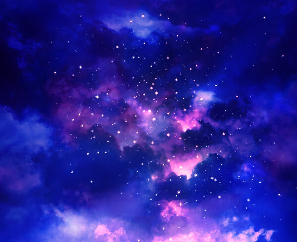 Stars in the night sky,nebula and galaxy