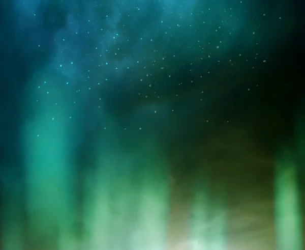 Polarlichter am Nachthimmel. — Stockfoto