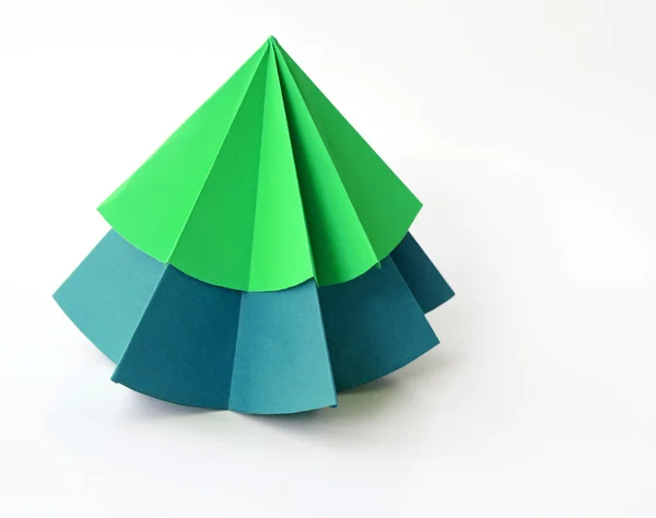Χαρτί origami χριστουγεννιάτικο δέντρο — Φωτογραφία Αρχείου