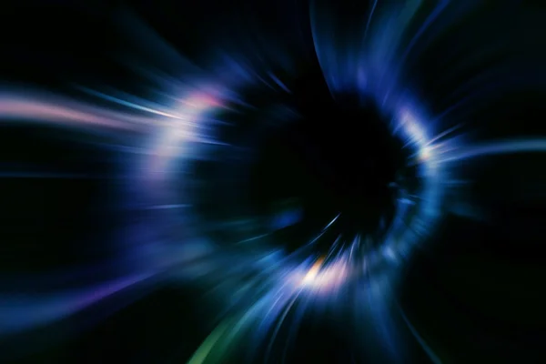 抽象的蓝色纺丝旋涡式星体 — 图库照片
