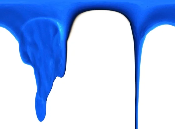 Pintura colorida gotejamento isolado no fundo branco — Fotografia de Stock
