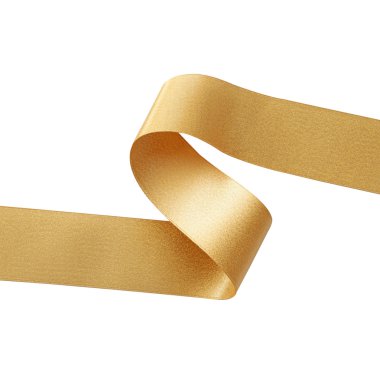 Kırpma yolu beyaz üzerinde izole altın şerit kenarlık