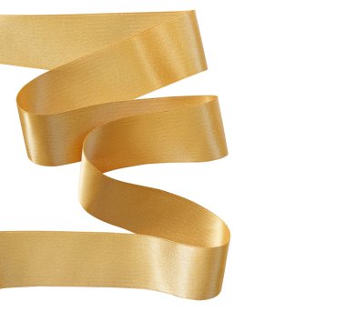 Kırpma yolu beyaz üzerinde izole altın şerit kenarlık