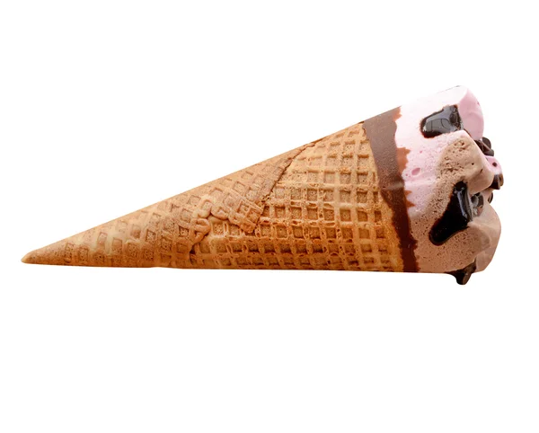 Ice cream cone isolated (clipping path) — Stock Photo, Image