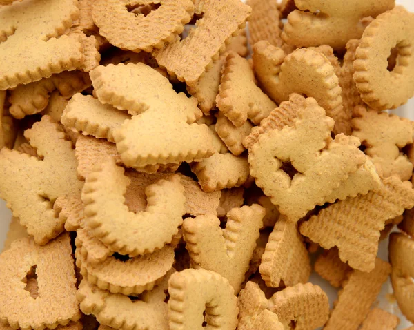 Bakade ordet abc cookie på nära håll — Stockfoto