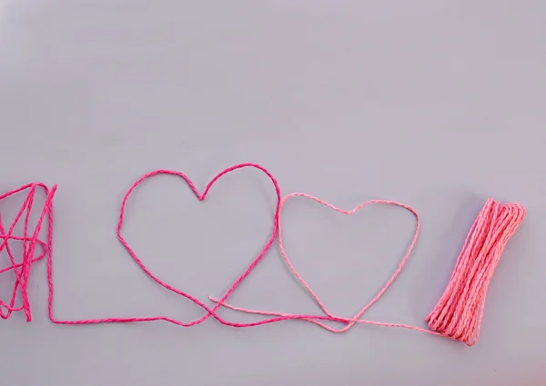 Heart made from rope — Stock Photo, Image