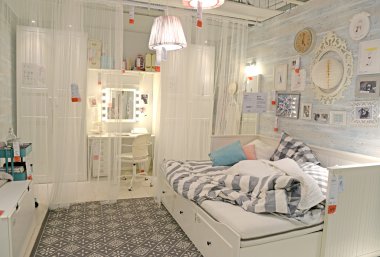 Bangkok, Tayland - 17 Ocak 2016: IKEA mağazası, Bangna iç örneği. IKEA İsveç IKEA dünya çapında büyük zincir mağazalar için 1943 yılında kuruldu