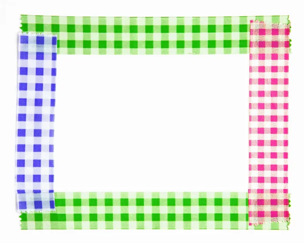 白地にカラフルな紙テープ ボーダー — ストック写真