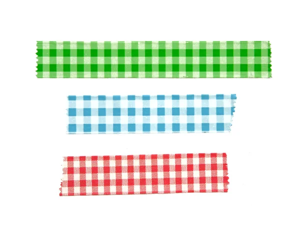 Collection of different stripes of masking tapes on white background for scrapbook — Stock Photo, Image