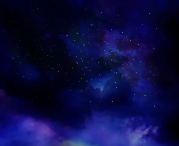 Синяя туманность абстрактный космический фон звезды — стоковое фото