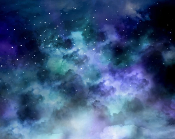 Night sky with stars and nebula — Stock Photo, Image