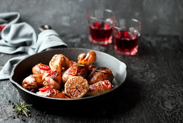 Pernas de frango assadas — Fotografia de Stock