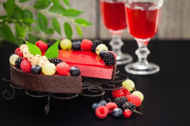 çikolata frambuazlı tart