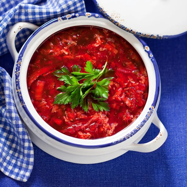 Sopa de remolacha (borsch ) —  Fotos de Stock