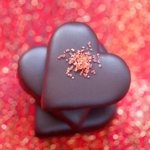 情人节心形巧克力糖果 — 图库照片