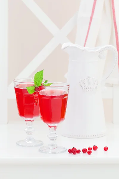 Ribes rosso limonata fatta in casa — Foto Stock