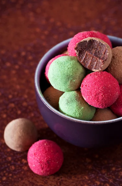 Assorted chocolate truffles — Stock Photo, Image