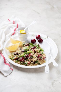 Quinoa salad with cherries