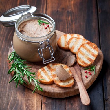Chicken liver pate in jar