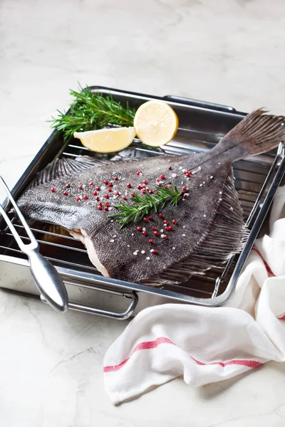 Fish flounder with spices — Stock Photo, Image