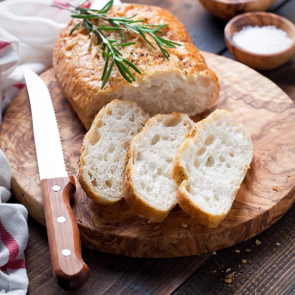 Ciabatta com alecrim — Fotografia de Stock