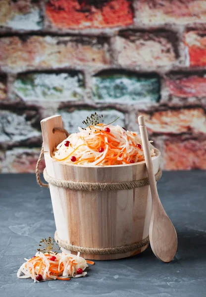 Pickled cabbage with carrots — Stock Photo, Image