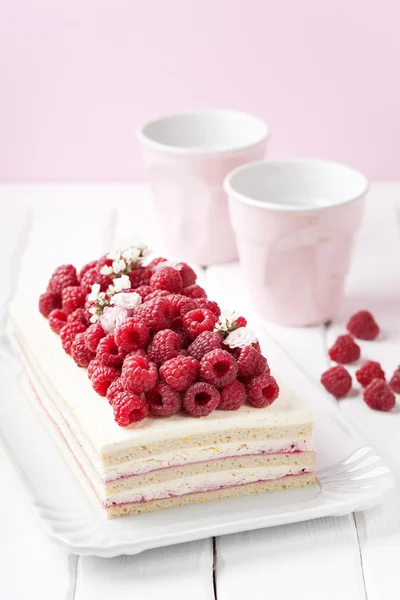 Bolo de trigo mourisco com creme — Fotografia de Stock