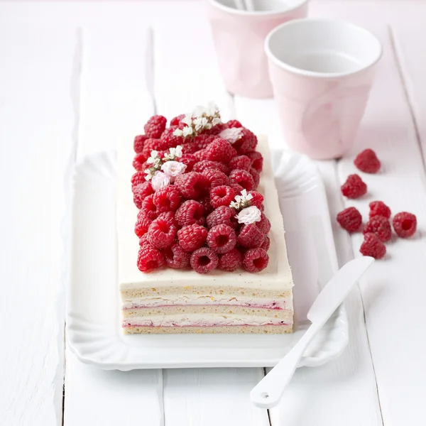 Buchweizenkuchen mit Sahne — Stockfoto