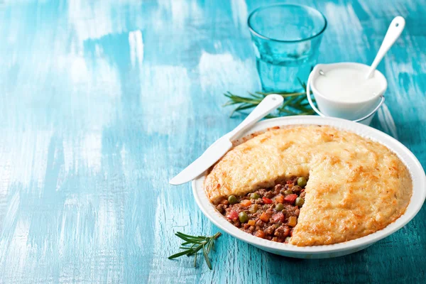 Traditionella cottage pie — Stockfoto