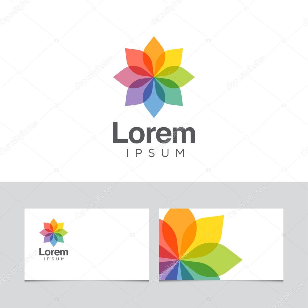 Logo design elements with business card template.