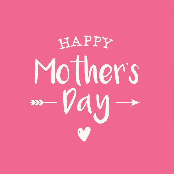 Tarjeta feliz día de las madres, fondo rosa . — Vector de stock