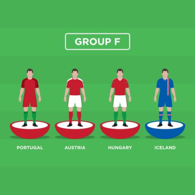 Heykelcik futbol (futbol). Euro 2016, F Grubu.