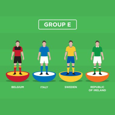 Heykelcik futbol (futbol). Euro 2016, E Grubu.