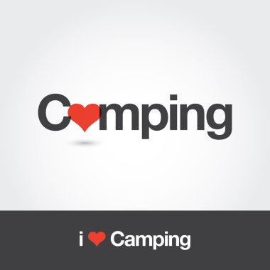 Kalp ile kamp logosunu görmeniz gerekir. Kamp seviyorum.