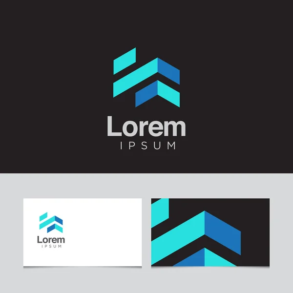 Logo designelement med visitkortsmall. — Stock vektor